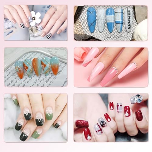 Nail Art Tool Set with 5 Double-Ended Dotting Pens & 5 Nail Liner Brushes