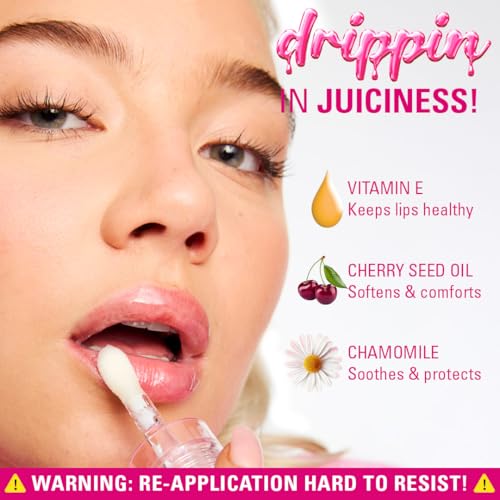 Revolution, Pout Lip Oil, Nourishing Tinted Lip Oil, High Shine, Non-Sticky Finish, Vegan & Cruelty-Free, Bitten Cherry, 0.13 oz