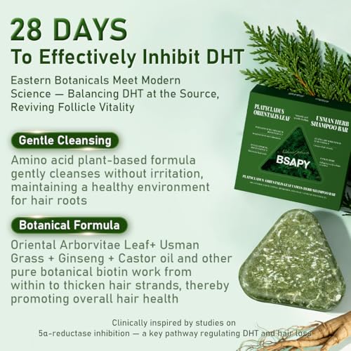 Anti Hair Loss Shampoo Bar - DHT Blocker, 120g × 2