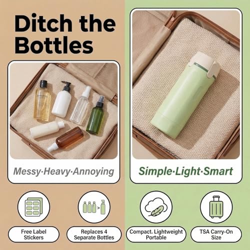 4-in-1 Leak Proof Travel Dispenser Bottles - 30ml Pump Set