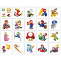 Mario Temporary Tattoos - 20 Sheets Party Favors for Kids