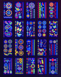 Glow in The Dark Temporary Tattoos - 20 Sheets, 160+ UV Neon Designs