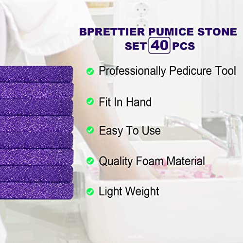 40 PCS Foot Pumice Stone Set - Professional Callus Remover for Smooth Feet