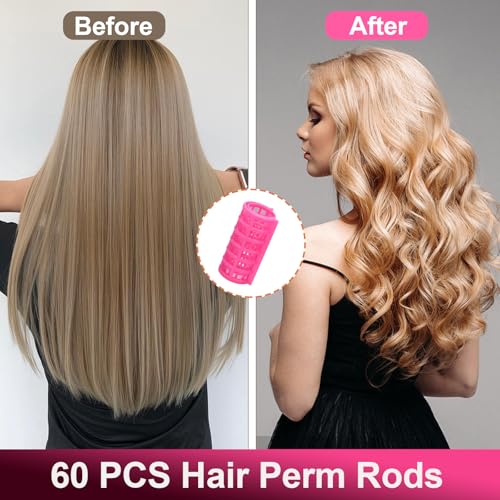 36-Piece Self Grip Plastic Hair Roller Set, 5 Sizes