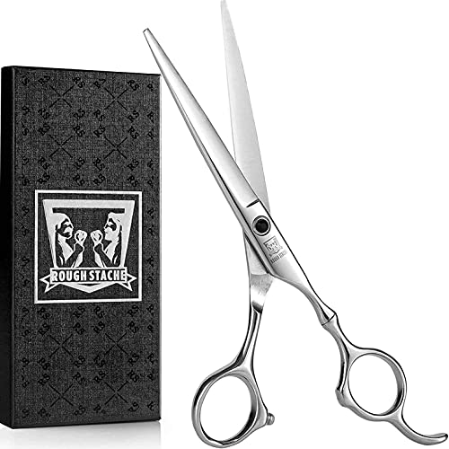 Hair Scissors -VERY SHARP- Home Hair Cutting Scissors, Professional Razor Edge Hair Cutting Shears - Stainless Steel Barber Scissors for Hair for Man & Woman - Silver - 6.5inch