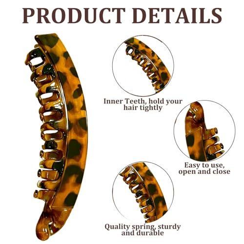 Banana Hair Clips for Women - 4 Pack Claw Clips