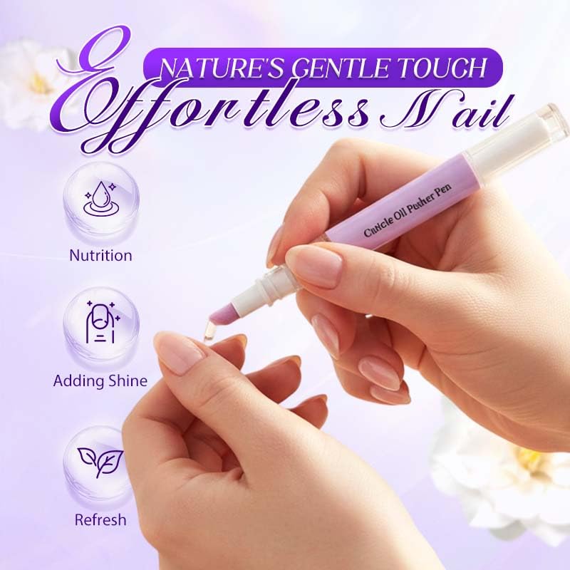 2-in-1 Cuticle Pusher & Oil Pen for Nail Care - Lavender Infused