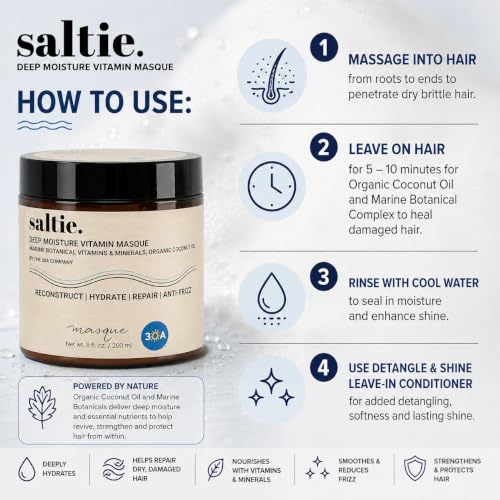 Deep Conditioning Hair Mask with Organic Coconut Oil, 8 oz