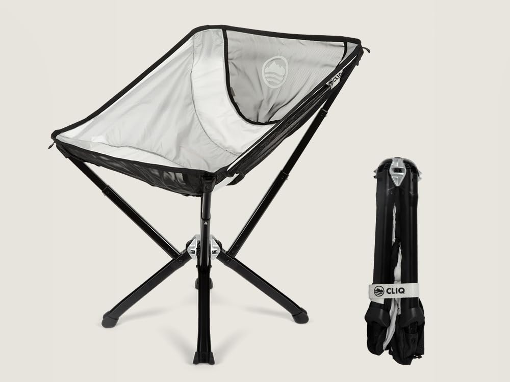 CLIQ Portable Chair - Lightweight Folding Chair for Camping - Supports 300 Lbs - Perfect for Outdoor Adventures - Mist Chair