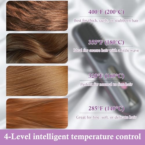 Vitarielle Cordless Hair Straightener Brush 4-in-1 Wet Dry Ionic Styling