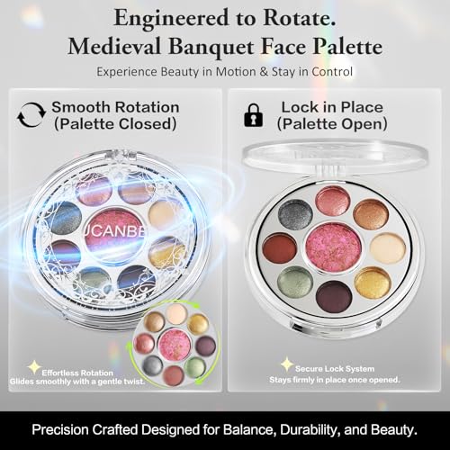 UCANBE Baked Eyeshadow & Blush Palette 9-Color