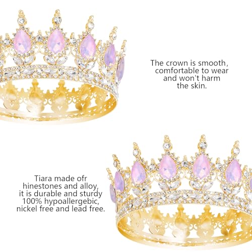 Queen Crown Rhinestone Tiara for Women - Wedding & Costume