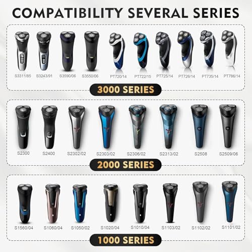 SH30 Replacement Heads for Philips Norelco 3000 Replacement Blades, Series 3000 Replacement Heads for Philips Norelco Sh30 3000/2000/1000/S1560/3900/3600/2400 & Powertouch Models, 9pack