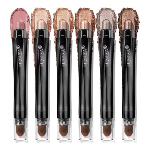 LUXAZA PRO Eyeshadow Stick 6-Piece Set - Nude Brown Metallic