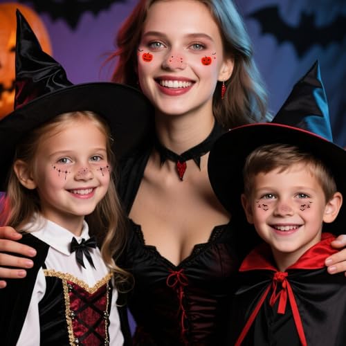 Boko Halloween Glitter Tattoos 10-Pack | Holographic Face Freckles