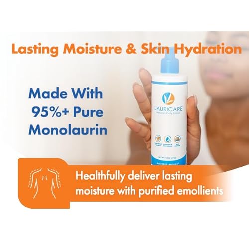 Lauricidin Monolaurin Supplement Body Lotion Bundle - Immune Support + Moisturizing Body Lotion for Dry Skin