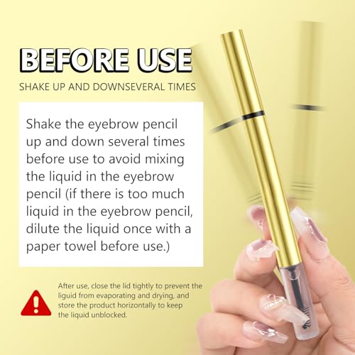 2-in-1 Brow Pen & Gel - Long-Lasting, Waterproof (Dark Brown)