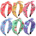 Floral Bow Headbands for Women, 6-Pack Non-Slip
