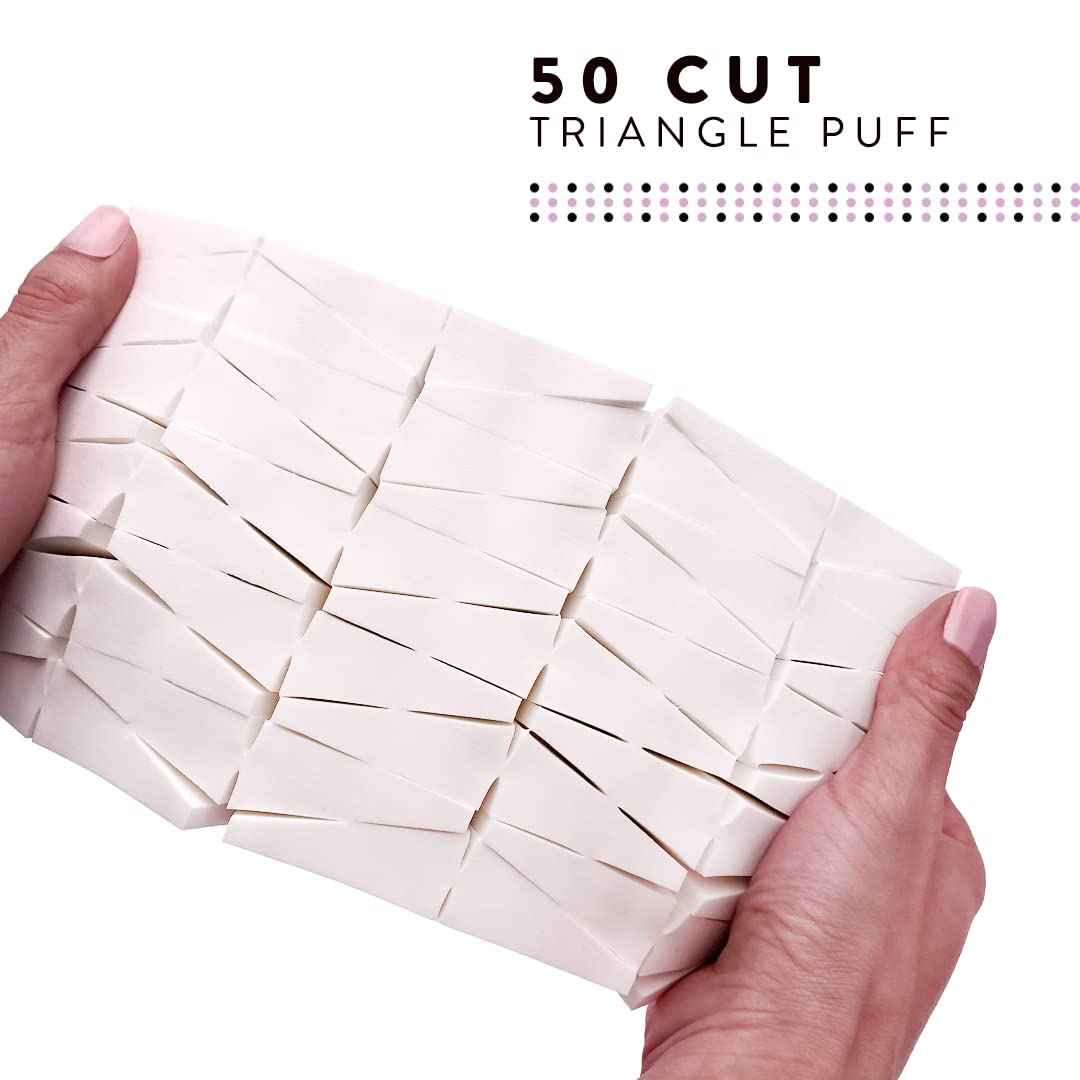 Artist's Choice 500 Pack Makeup Sponge Mini Applicator Wedges, Triangle Cosmetic Sponges for Foundation, Blush, Eye Shadow, Blending and Smoothing, Disposable, Latex Free