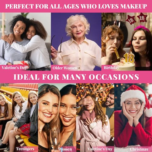 QiBest 32 Color Makeup Set with Brushes, Eyeliner & Lipsticks