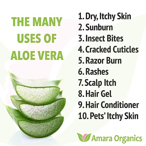 Organic Aloe Vera Gel 12 oz – USDA Certified Pure Skin & Hair Care