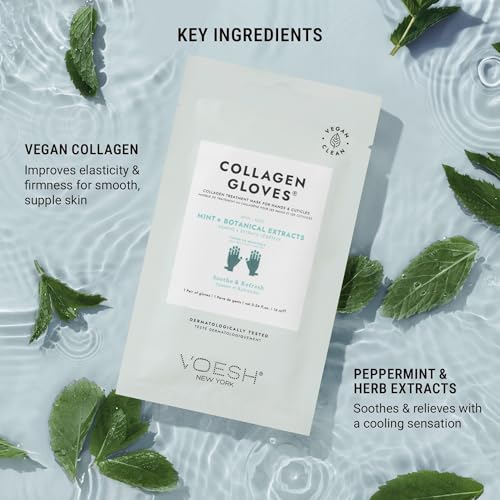 VOESH Vegan Collagen Gloves - Moisturizing Hand Mask for Dry Hands