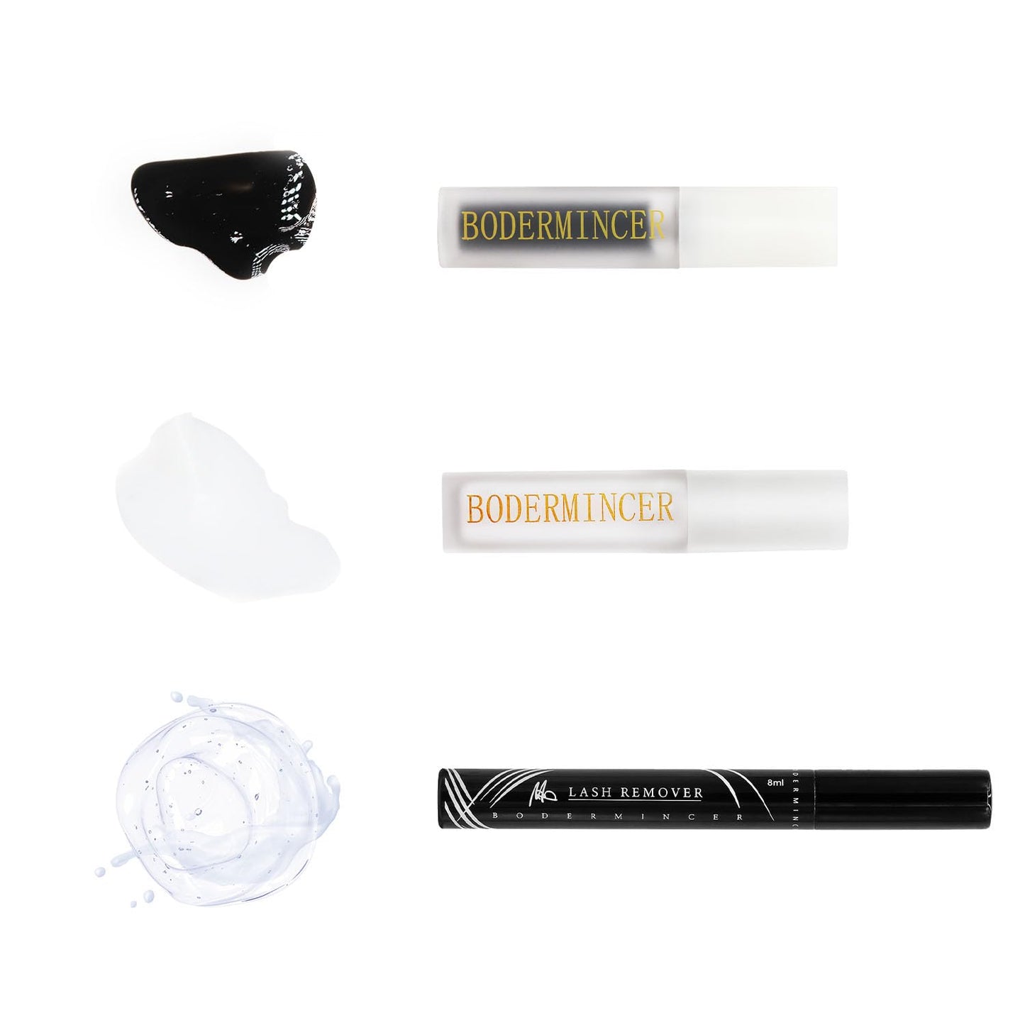 Bodermincer Lash Kits Lash Glue+Lash Tweezers+Lash Remover (Lash Kit)