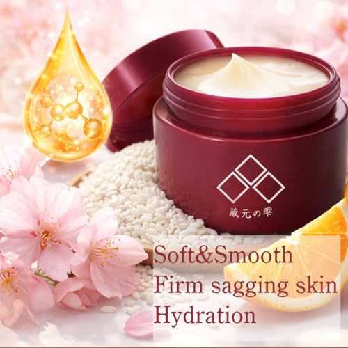 Japanese cherry blossom face cream Face Moisturizer Hydrating Sakura Rice Vitamin C ¡°Kuramoto-no-Shizuku¡± Lightweight (1.76 oz)