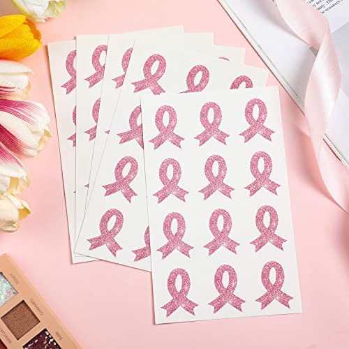 Breast Cancer Awareness Glitter Tattoo Stickers - 240 Pcs