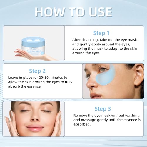 60Pcs Retinol Collagen Under Eye Patches for Dark Circles