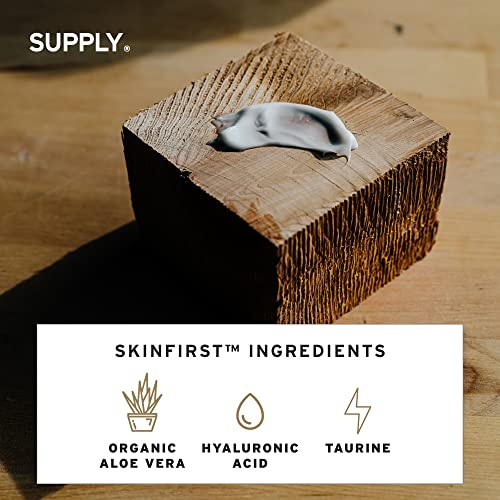 Supply Men¡¯s Facial Moisturizer ? Lightweight, Plant-Based Daily Face Cream with Aloe Vera, Green Tea & Shea Butter ? Anti-Aging, Oil-Free Hydration for Wrinkles, Fine Lines & Firmness- 3.4oz