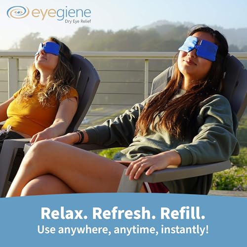 EyeGiene Insta-Warming Wafers Refill for Eye Mask - Portable Self Heating Masks for Dry Eyes -Multi-Use Heat Treatment for Dryness, Fatigue, Styes, Blepharitis - Steam Eye Mask for Dry Eyes (30 Pairs)