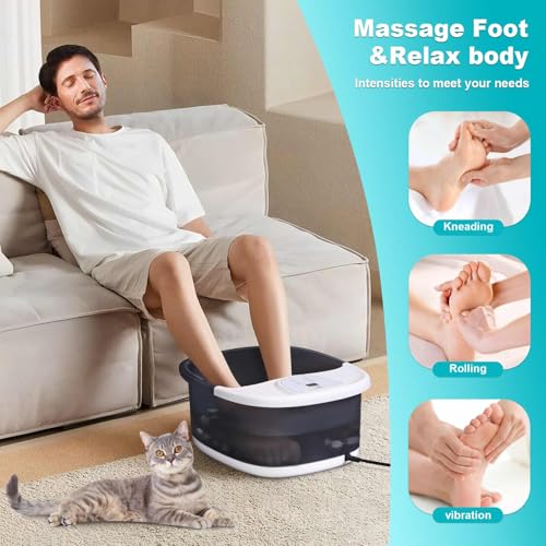 Foot Spa Bath Massager with Heat, Vibration, and 22 Rollers