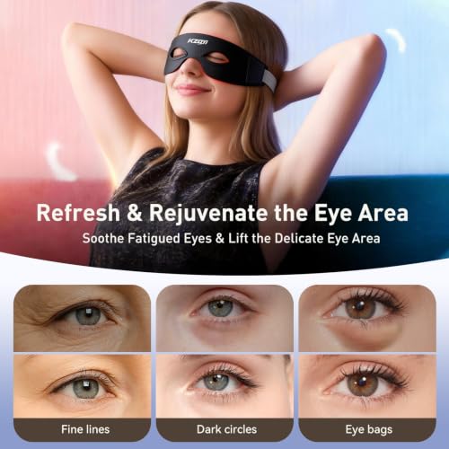 Red Light Therapy Glasses for Dark Circles & Puffiness - 4-in-1