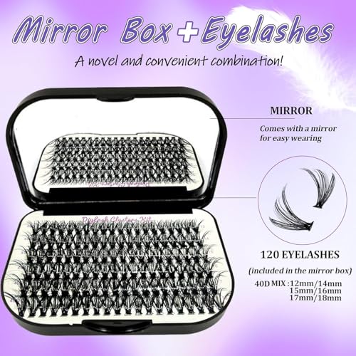 DNSGOOR DIY Lash Extension Kit 690Pcs D Curl Individual Lashes
