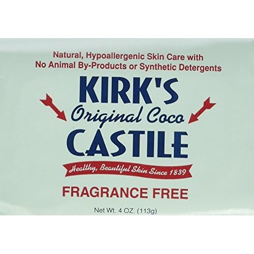 Kirk's Castile: Coco Castile Bar Soap, Fragrance Free 4 oz (2 pack)