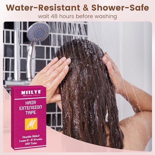 MIILYE Hair Extension Tape 100 Tabs | 6+ Week Hold
