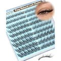Fox Eye Lash Clusters Natural Eyelash Clusters 10-14mm Wispy Lashes Clusters Spiky Cluster Eyelash Extensions Fairy Cluster Lashes Daily Wear Eyelashes Clusters Hooded Eye DIY Lash Extension