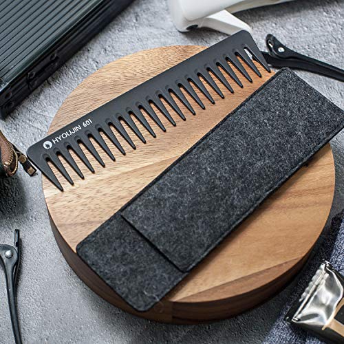 Wide Tooth Carbon Comb for Detangling Wet Hair - Variation of Cutting Set2