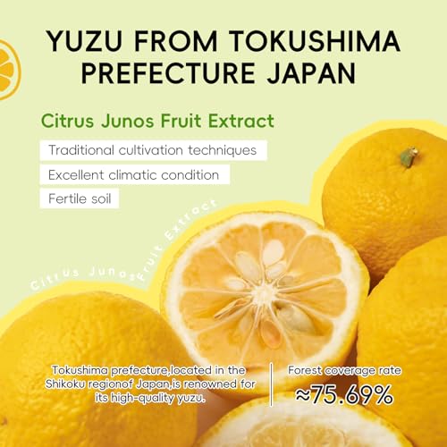 Yuzu AHA BHA Skincare Set for Teens & Young Women - 3.53oz Foaming Cleanser + 5 PCS Exfoliating Sheet Masks + 2.12oz Hydrating Gel Moisturizer | Gentle Exfoliation, Oil Control & Glowing Skin