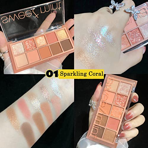BestLand Matte Nudes Eye Shadow Palette - Ultra Pigmented Blendable and Long-Lasting Matte, Shimmer, and Metallic Finishes Eyeshadow with Brush - Eye Makeup for Smok, Natural and Bold Looks (Rosy)
