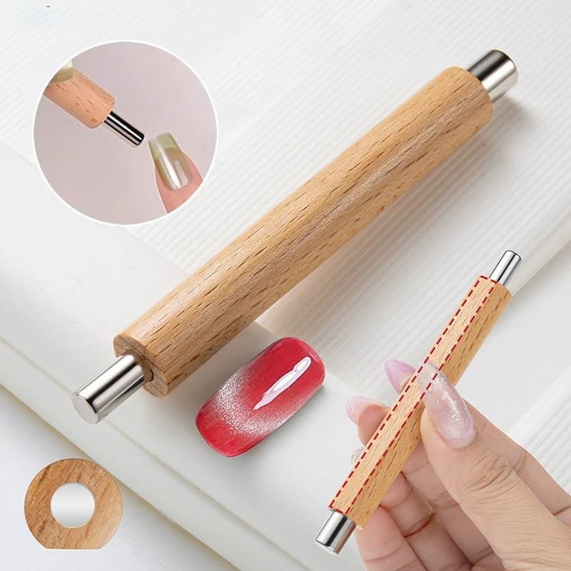 5pcs Cat Eye Nail Magnet Set - Double-Ended Tool for Stunning Designs