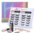 Magnetic Eyelashes Kit with Eyeliner - 10 Pairs 3D Natural Look
