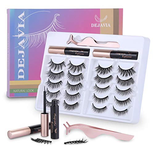 Magnetic Eyelashes Kit with Eyeliner - 10 Pairs 3D Natural Look