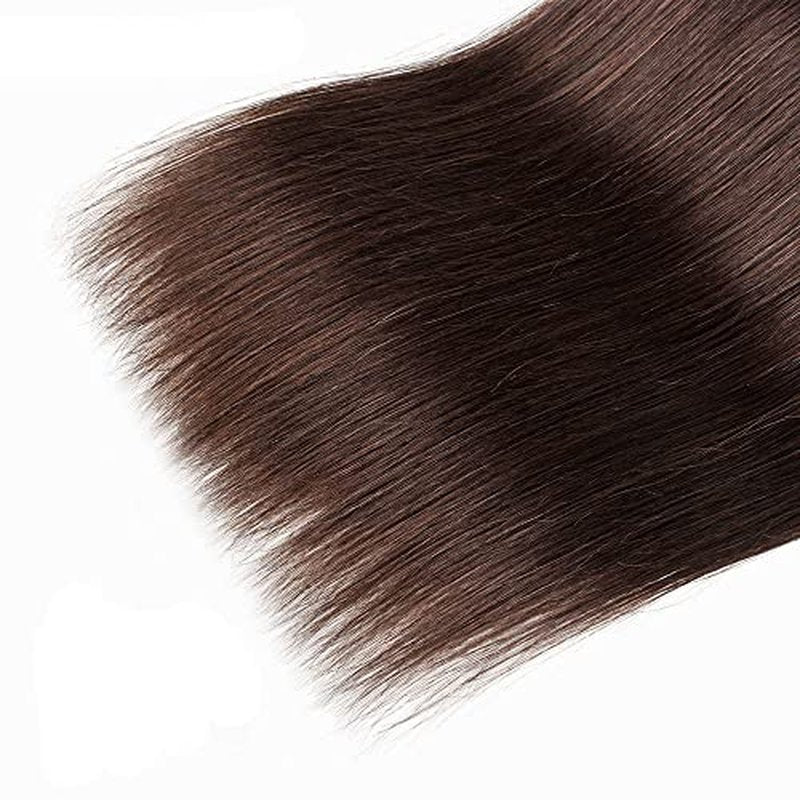 #4 Brown Straight Human Hair Bundles - 34 Inch, 50g
