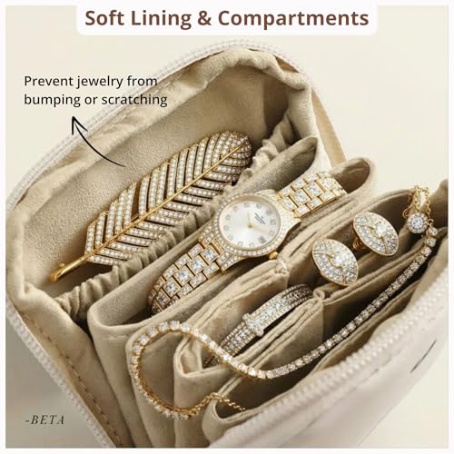 Travel Jewelry Case - Waterproof PU Organizer for Women