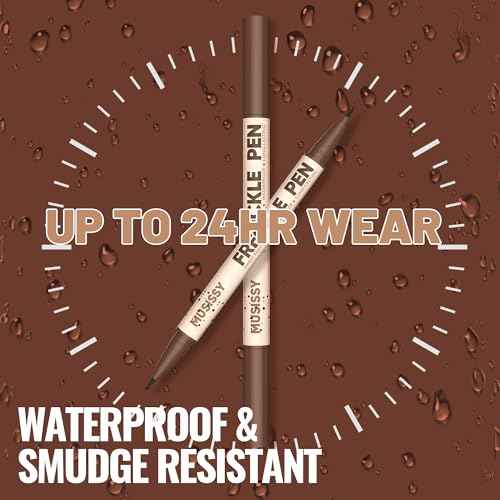 2-in-1 Dual Ended Freckle Pen,Waterproof Microblading Freckle Maker with Precision Tip & Natural Freckle Sizd dot for Realistic 24H Freckle Makeup.
