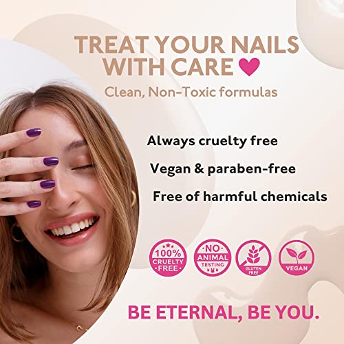 Eternal White French Nail Polish Set (ET VOILA) - Clear Nail Polish Set for Girls - Lasting & Quick Dry Pastel Nail Polish Set for Women for Home DIY Mani Pedi - Made in USA, 13.5mL (Set of 5)