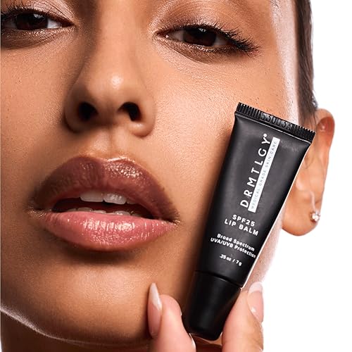 DRMTLGY SPF 25 Lip Balm ? Hydrating & Nourishing Lip Protection with Avocado, Shea Butter & Cocoa Butter ? Broad Spectrum UVA UVB Shield ? Non-Sticky, Smooth Finish ? .25 oz