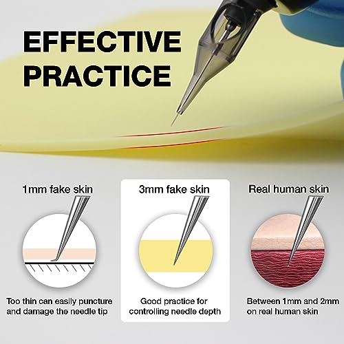 3mm Tattoo Practice Skin Pads - 3 Pack Silicone for Artists